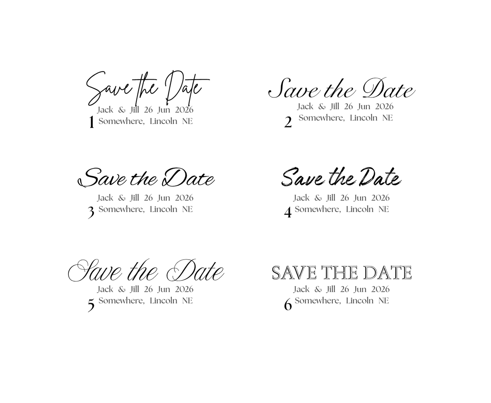 Save the Dates
