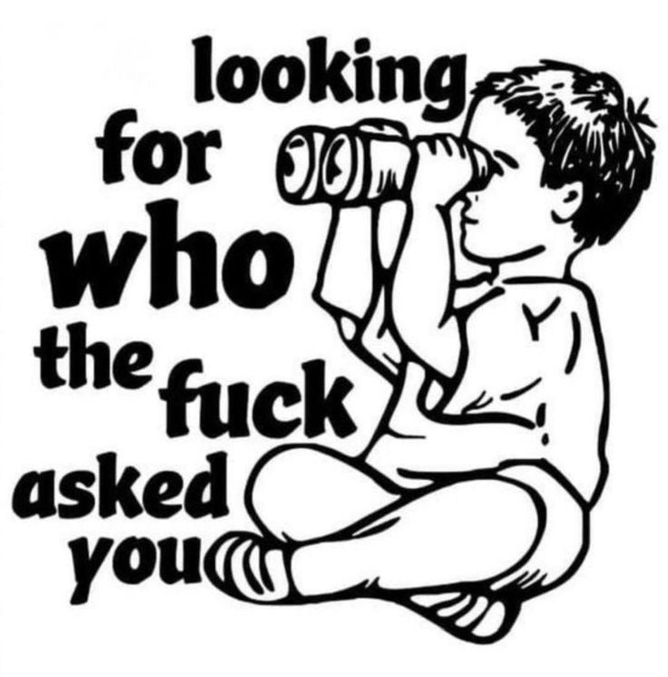 Looking For Who The Fuck Asked You