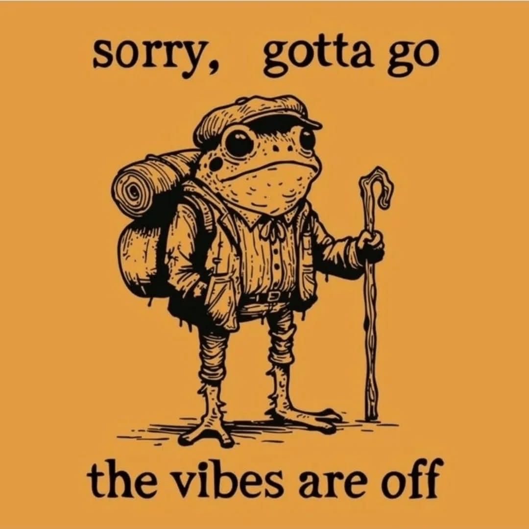 Sorry, Gotta Go The Vibes Are Off