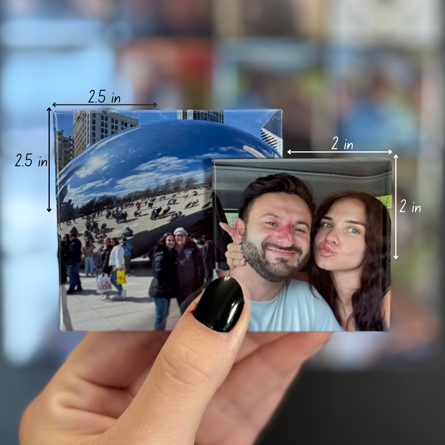 2.5" x 2.5" Photo Fridge Magnets